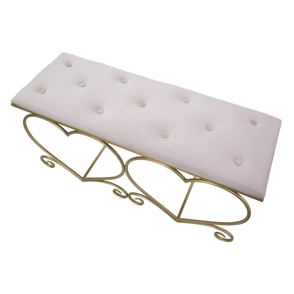 Panca heart rosa cm 105x37,5x51,5