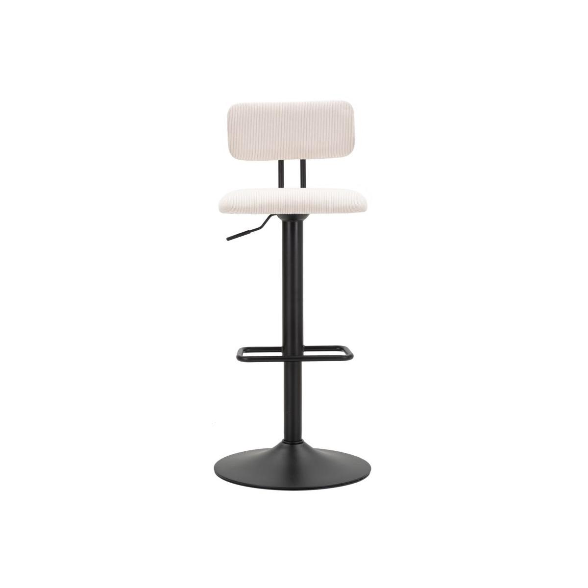 Sgabello bar light bianco cm 41x47,5x85-106,5(seduta cm 61-83) set 2 pz