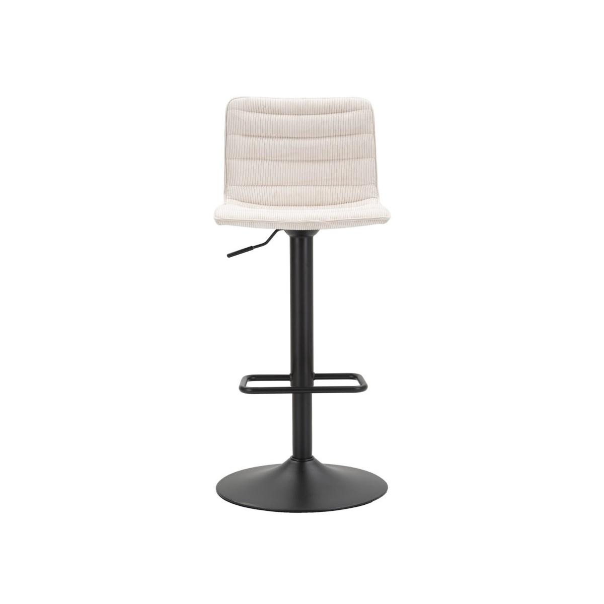 Sgabello bar high bianco cm 43x49,5x85,5-107(seduta cm 61-82,5) set 2 pz