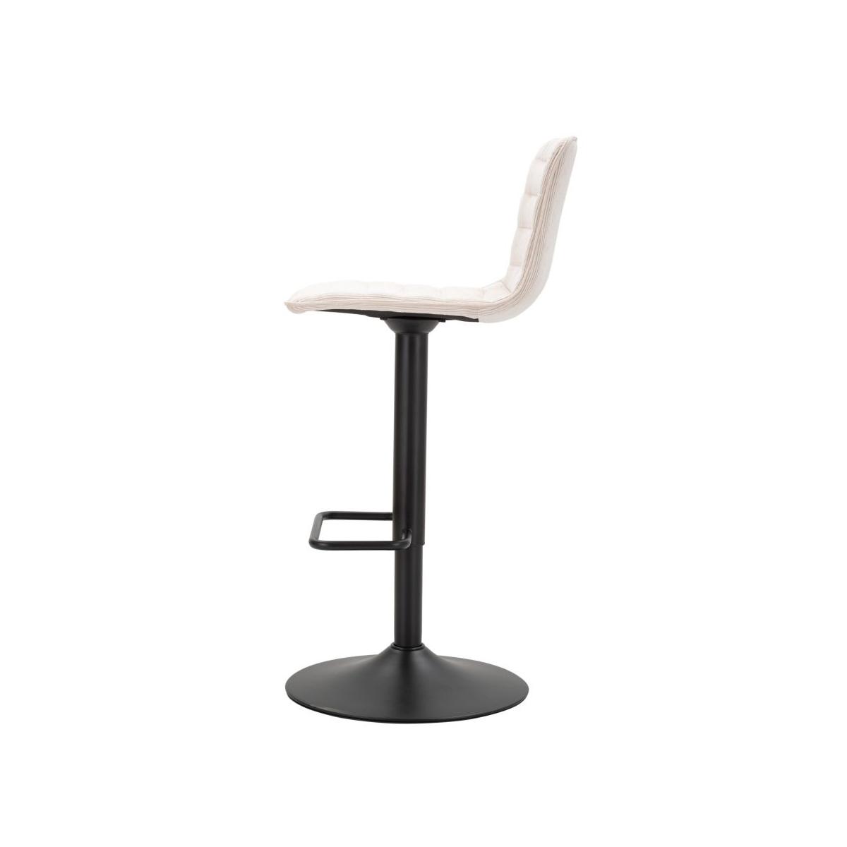 Sgabello bar high bianco cm 43x49,5x85,5-107(seduta cm 61-82,5) set 2 pz