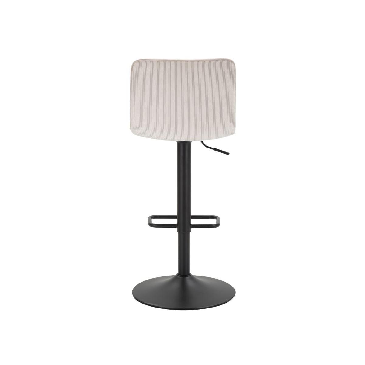 Sgabello bar high bianco cm 43x49,5x85,5-107(seduta cm 61-82,5) set 2 pz
