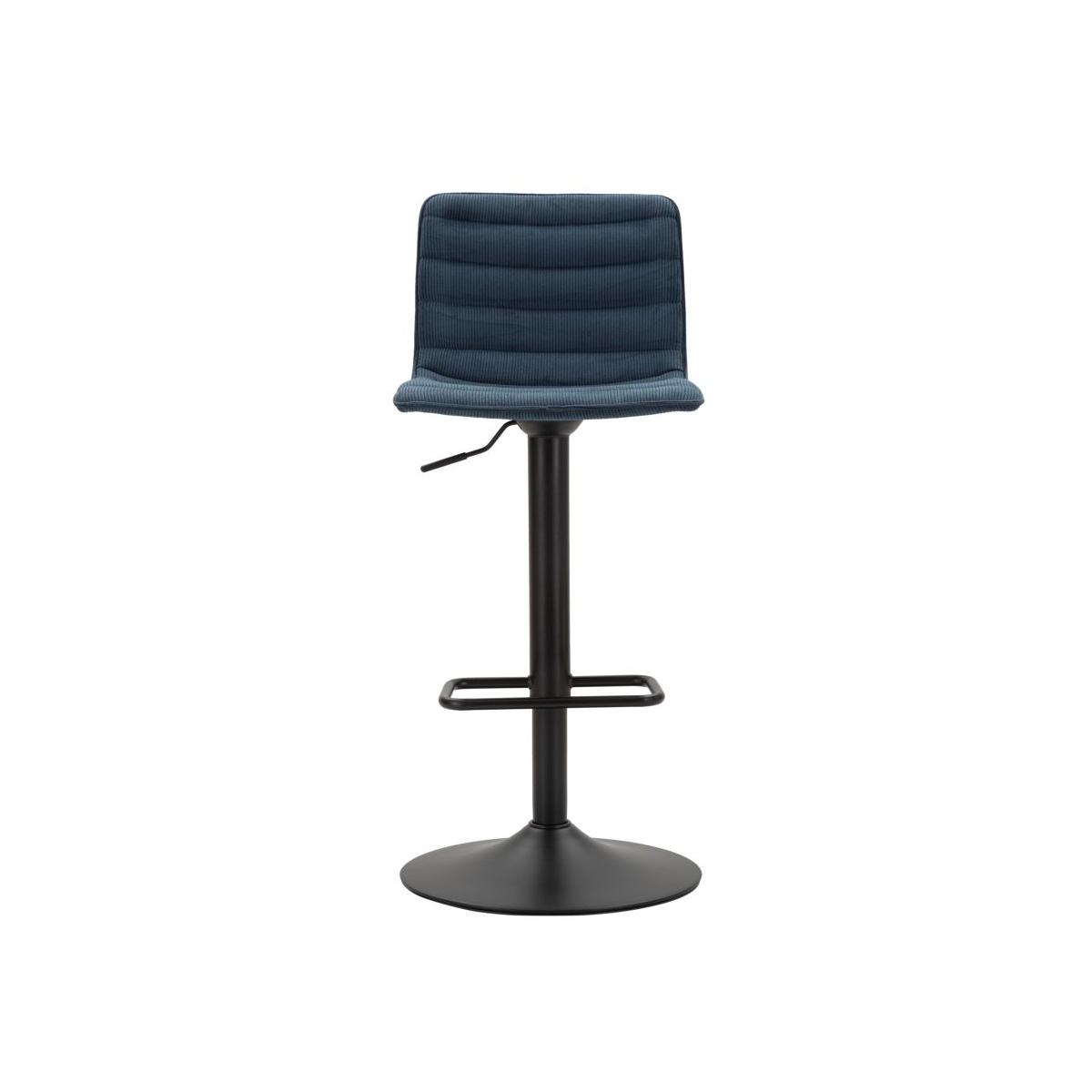 Sgabello bar high navy cm 43x49,5x85,5-107(seduta cm 61-82,5) set 2 pz
