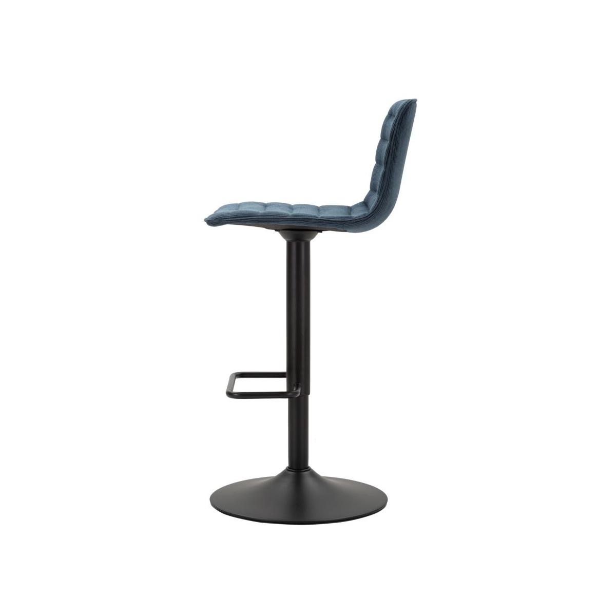 Sgabello bar high navy cm 43x49,5x85,5-107(seduta cm 61-82,5) set 2 pz