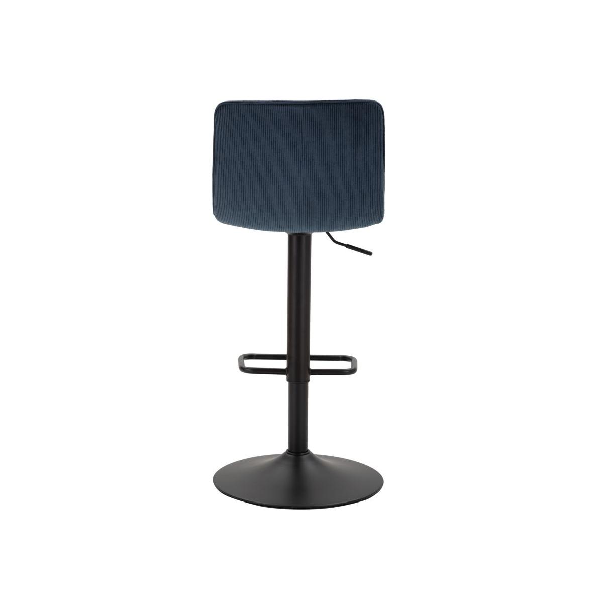 Sgabello bar high navy cm 43x49,5x85,5-107(seduta cm 61-82,5) set 2 pz
