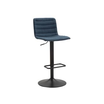 Sgabello bar high navy cm 43x49,5x85,5-107(seduta cm 61-82,5) set 2 pz