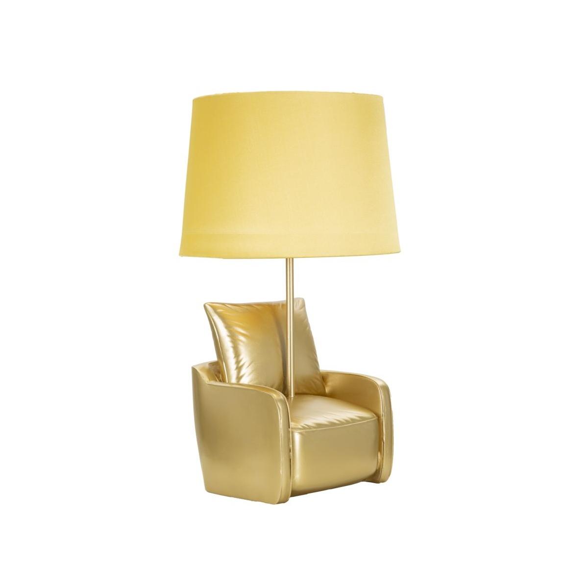 Lampada da comodino midcentury gialla cm Ø 26x46