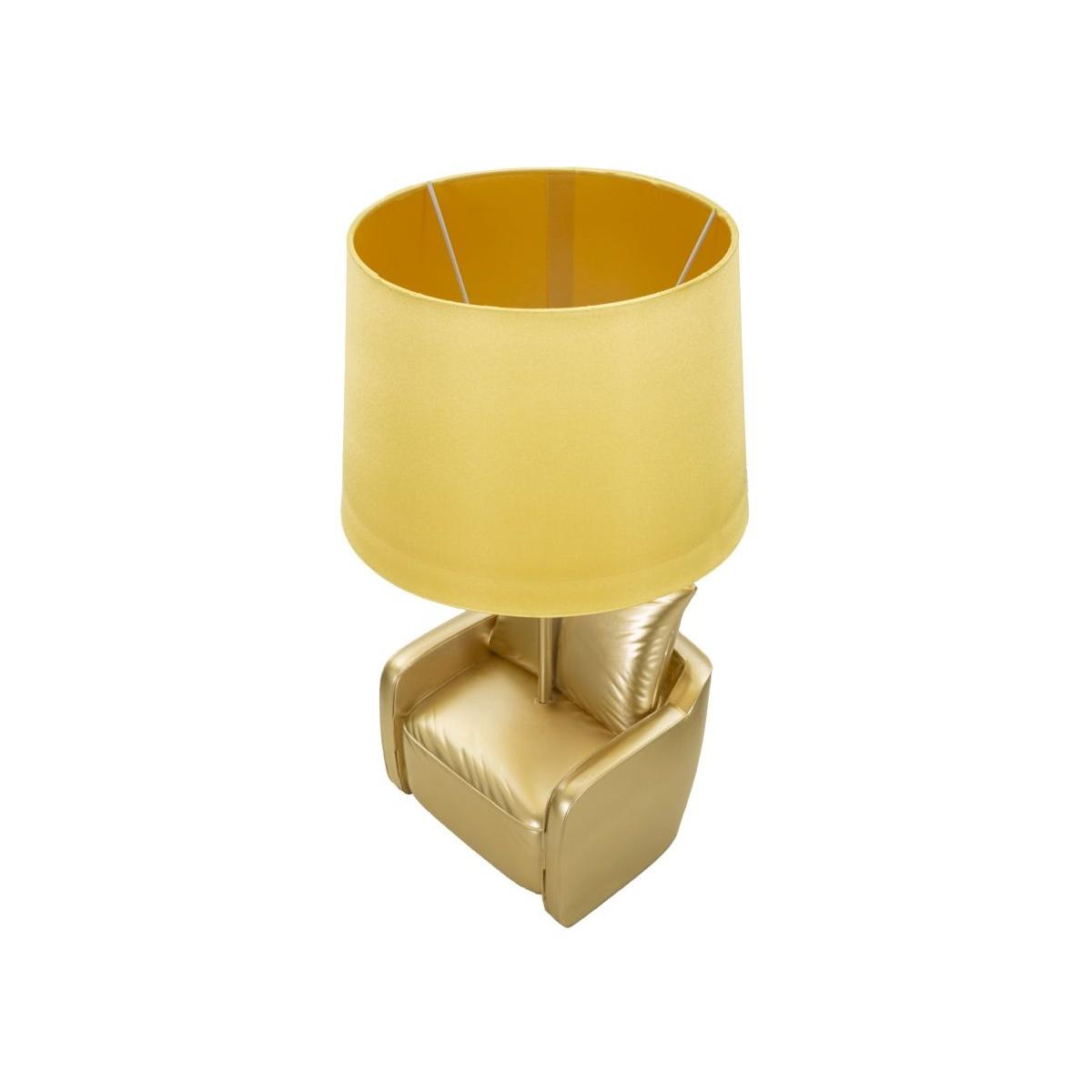 Lampada da comodino midcentury gialla cm Ø 26x46