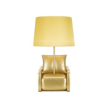 Lampada da comodino midcentury gialla cm Ø 26x46
