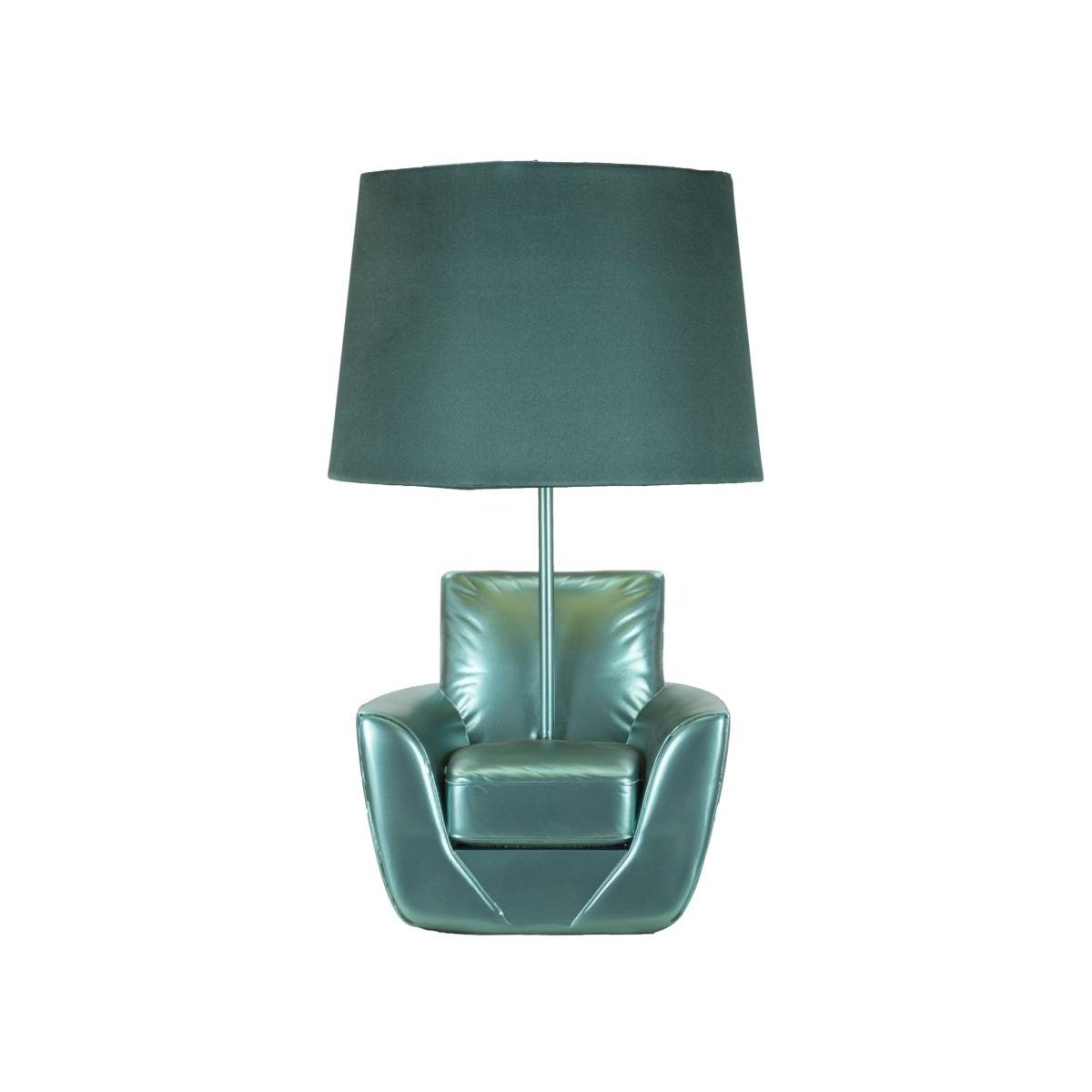 Lampada da comodino midcentury turchese cm Ø 26x43