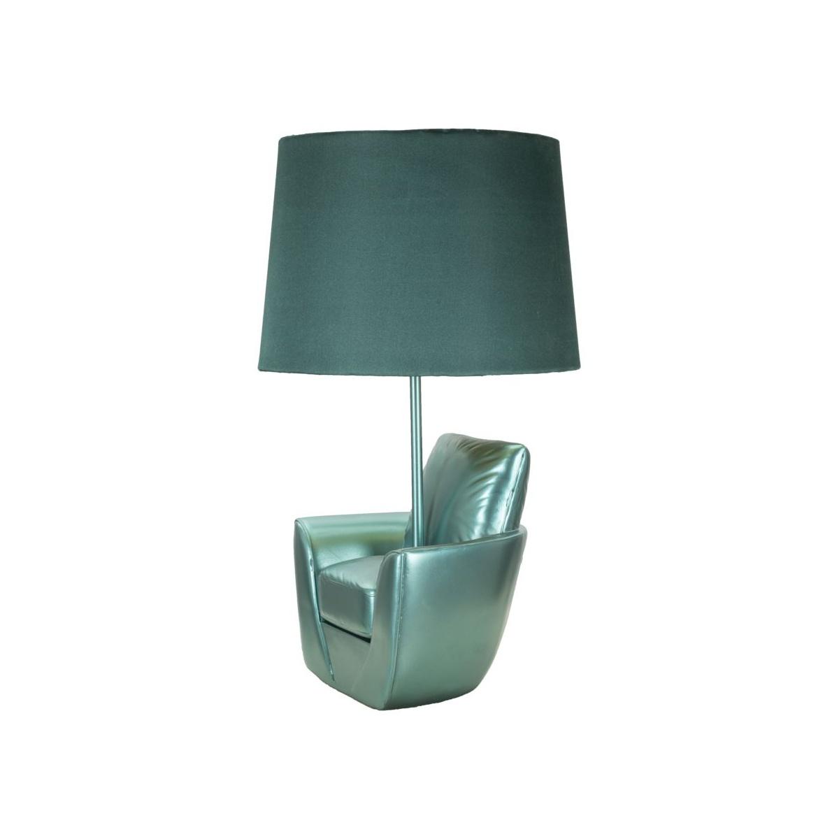 Lampada da comodino midcentury turchese cm Ø 26x43