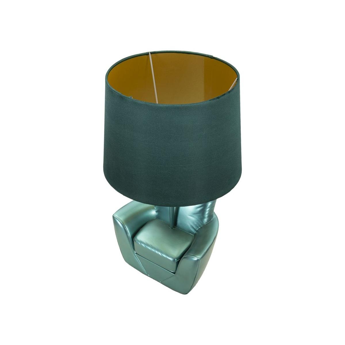Lampada da comodino midcentury turchese cm Ø 26x43