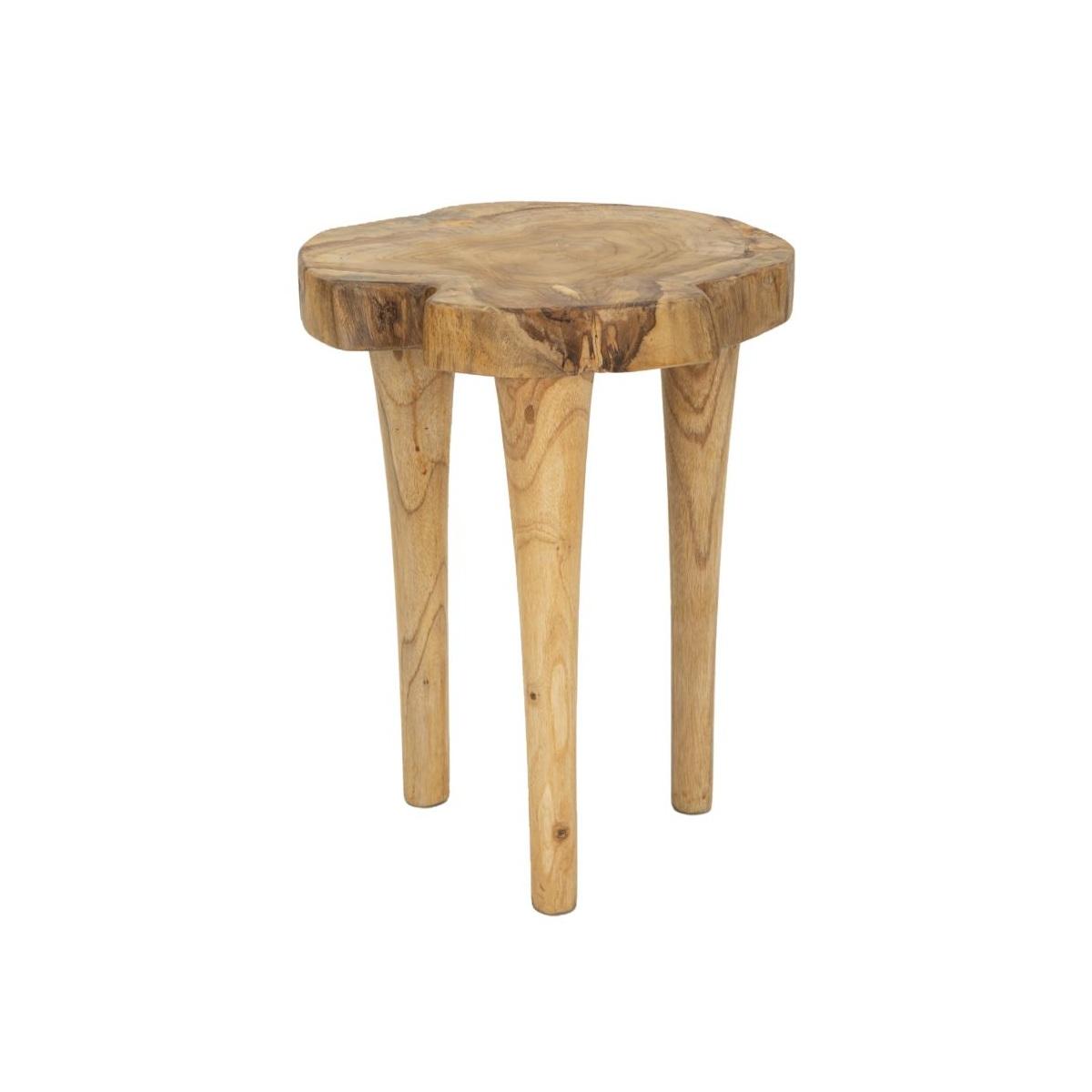 Sgabello kursi in teak riciclato cm Ø 35x45 (pezzi unici - non rip. in serie)