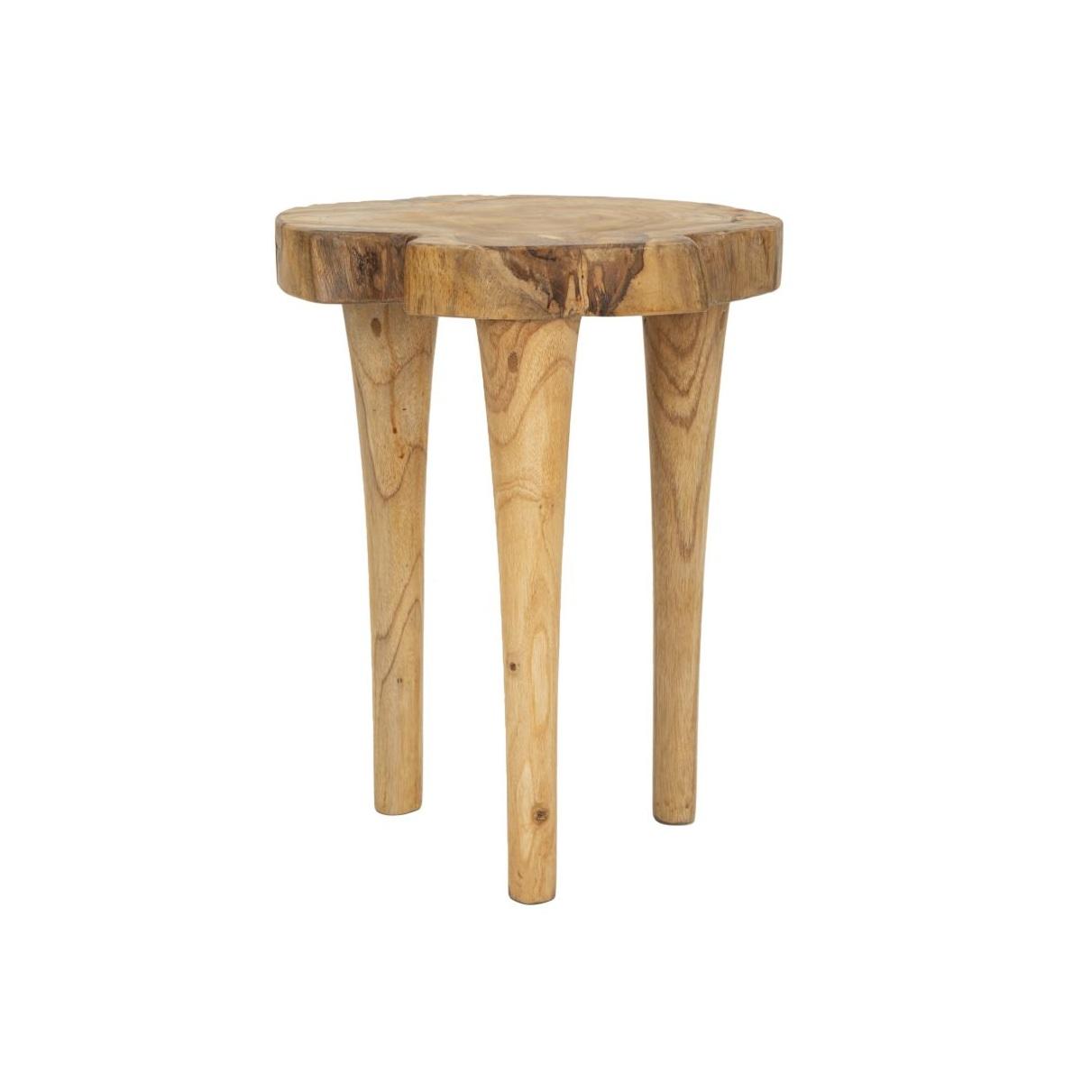 Sgabello kursi in teak riciclato cm Ø 35x45 (pezzi unici - non rip. in serie)