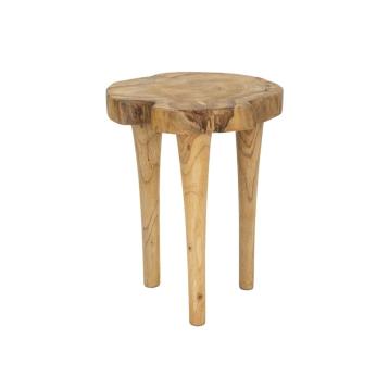 Sgabello kursi in teak riciclato cm Ø 35x45 (pezzi unici - non rip. in serie)