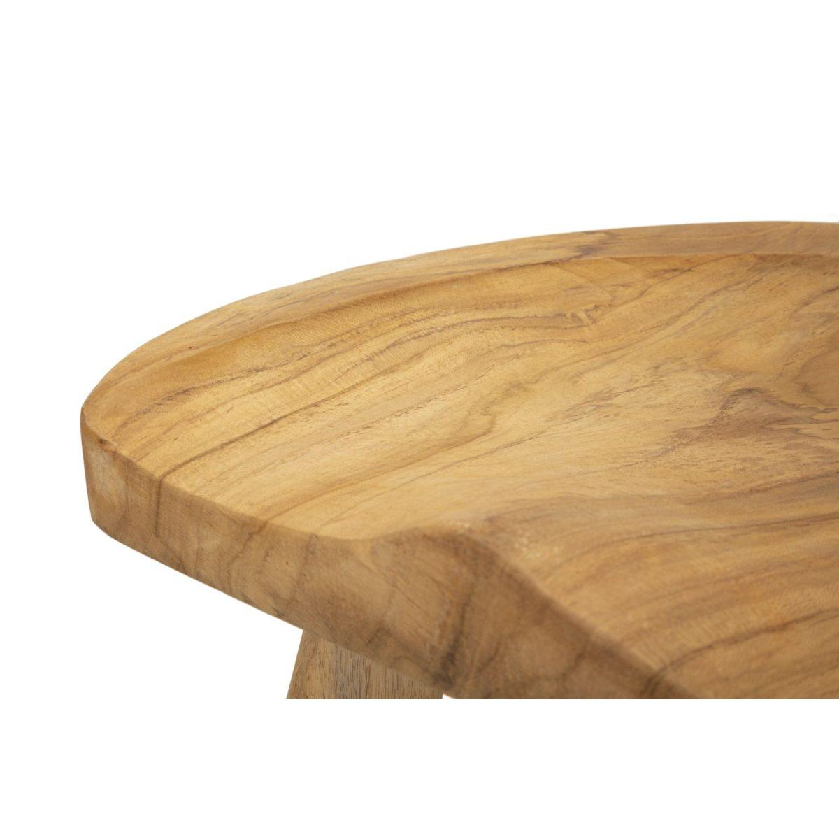 Sgabello sel in teak riciclato cm 40x32x42 (pezzi unici - non rip. in serie)