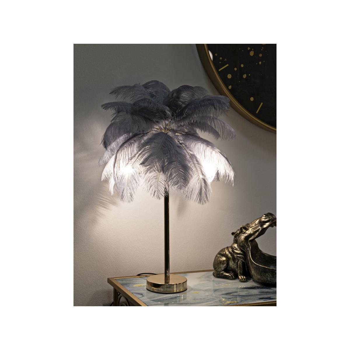Lampada da tavolo palm grigia cm Ø 55x60