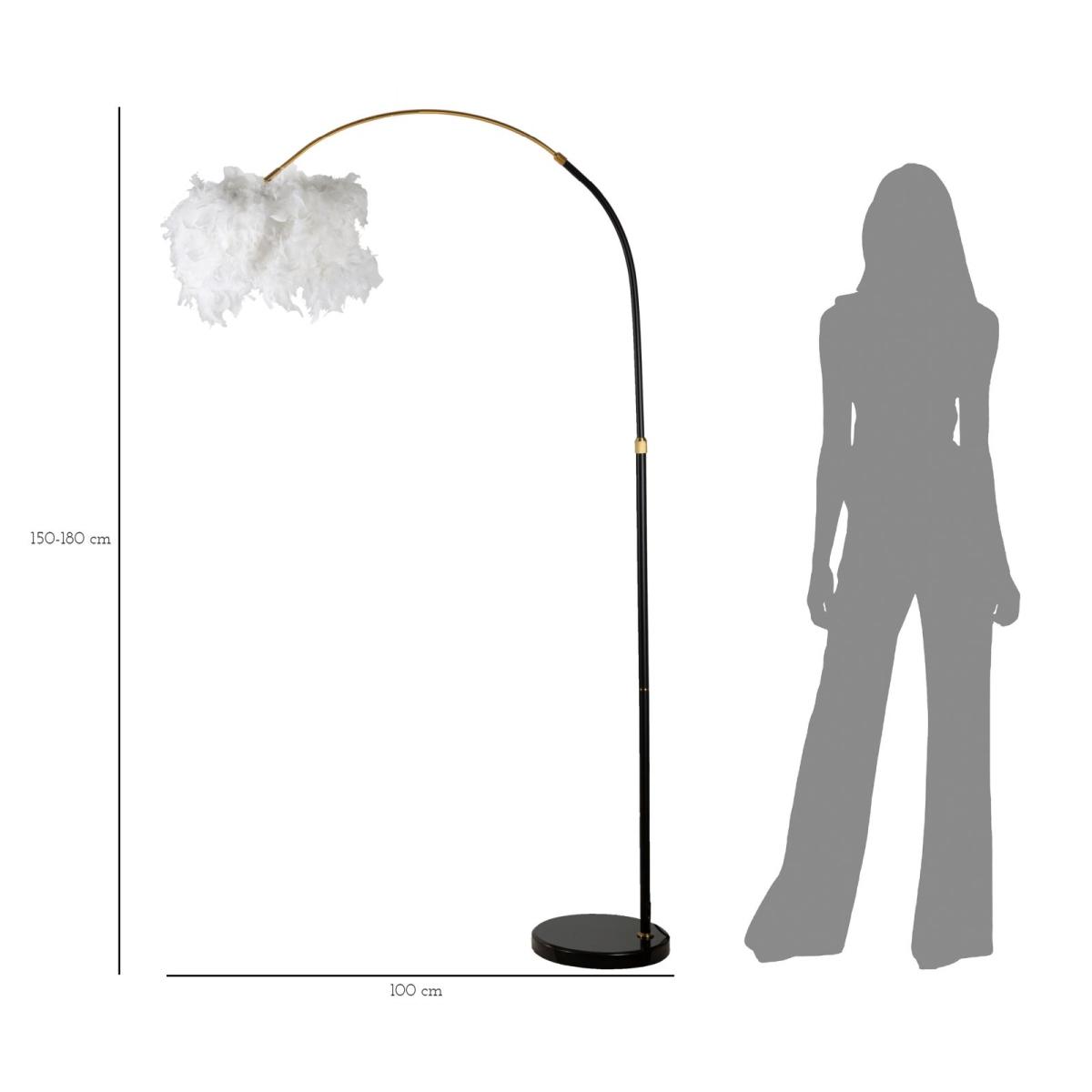 Lampada da terra arc plur cm 100x150-180
