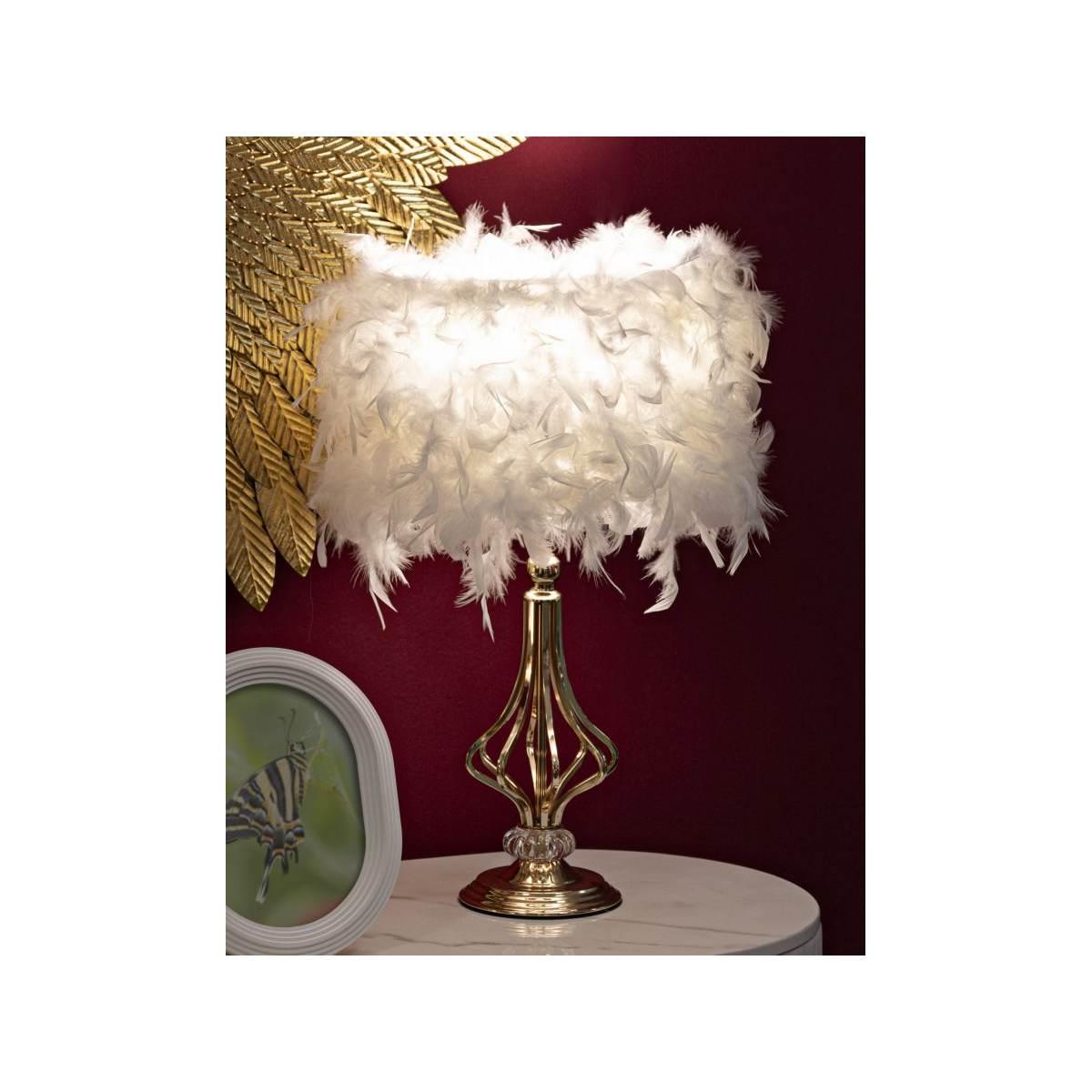 Lampada da tavolo tarty bianca cm Ø 25x54
