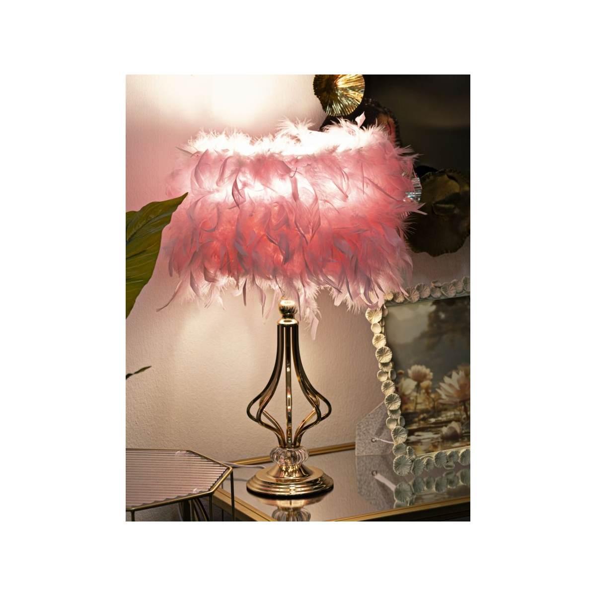 Lampada da tavolo tarty rosa cm Ø 25x54