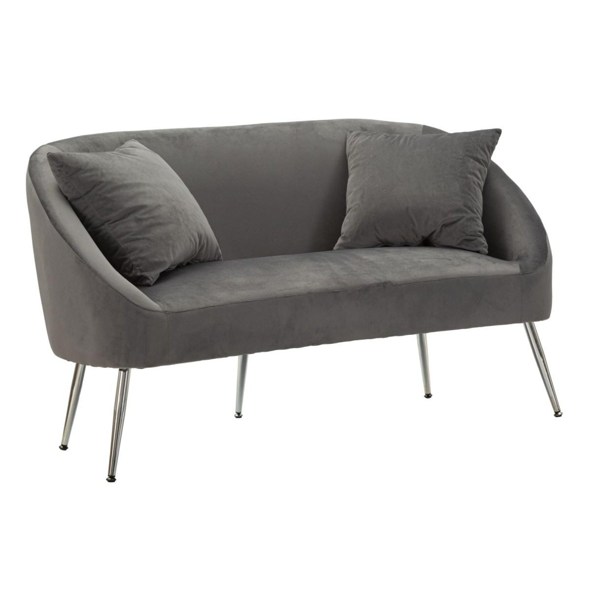 Divanetto silvery c/cuscini cm 137x69x79