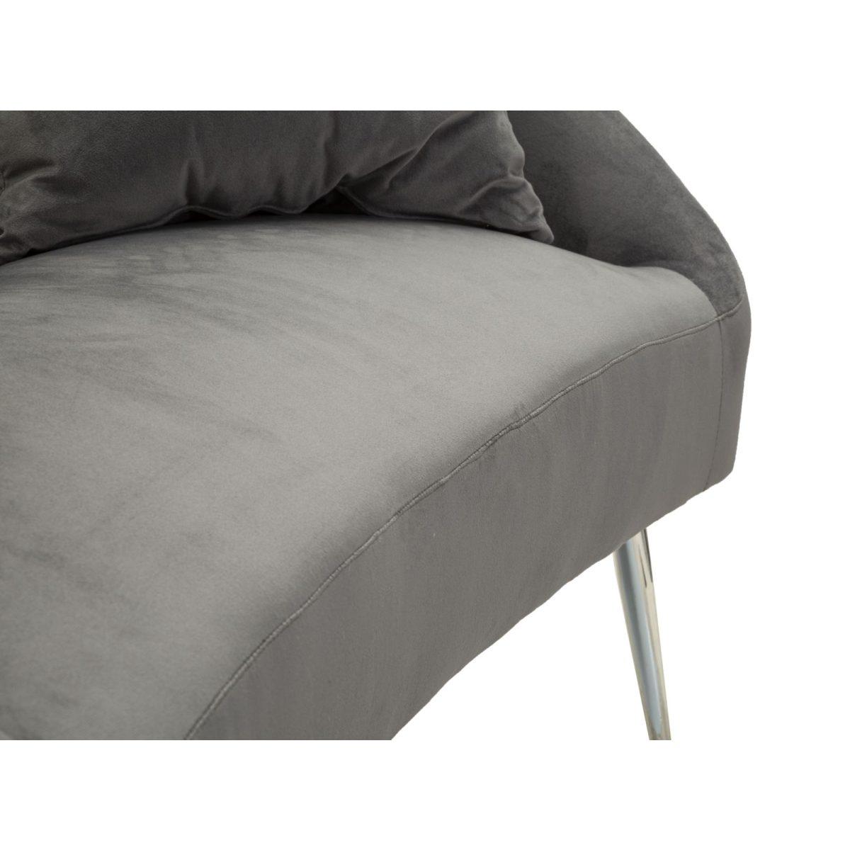 Divanetto silvery c/cuscini cm 137x69x79