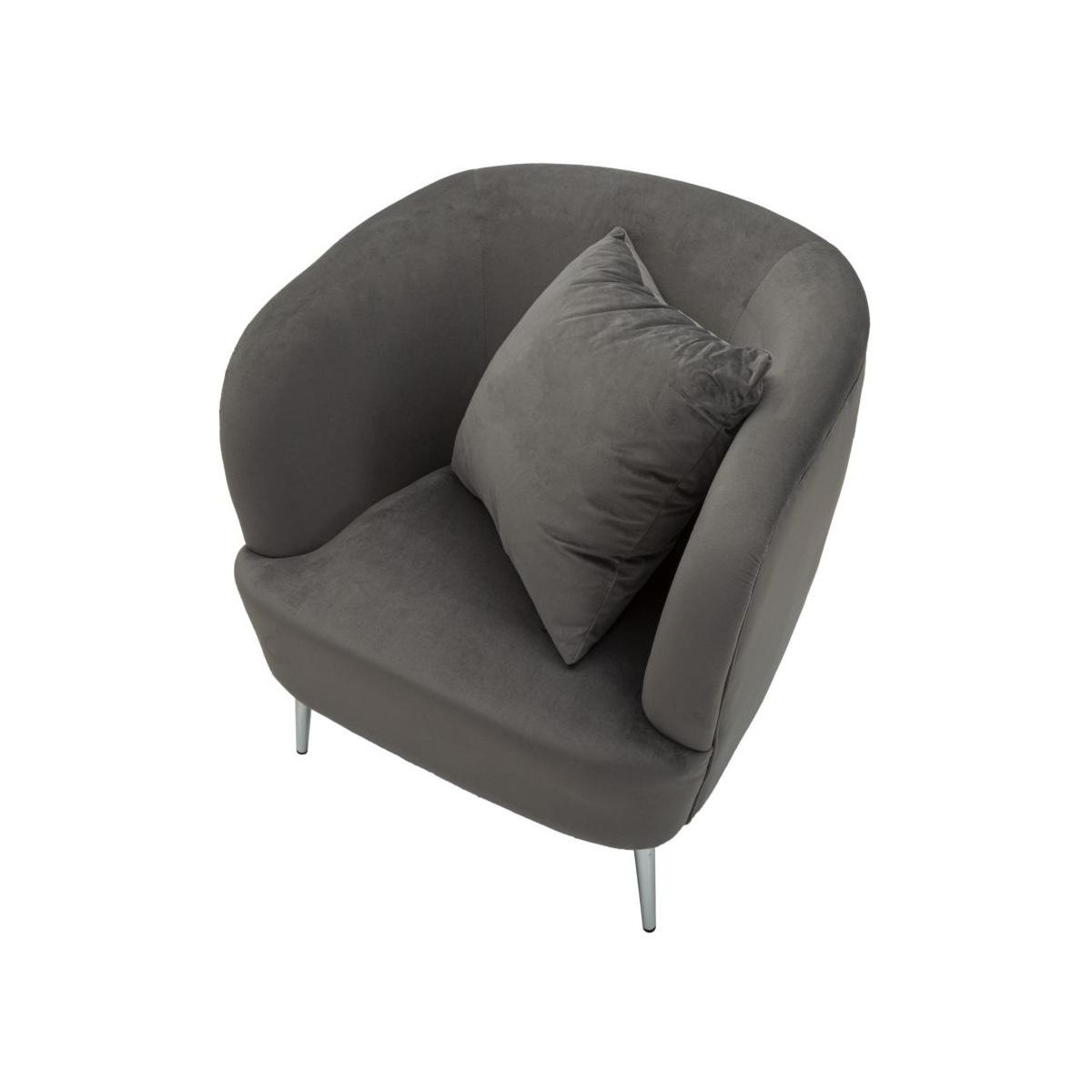 Poltrona silvery c/cuscino cm 73x66x78
