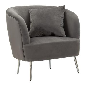 Poltrona silvery c/cuscino cm 73x66x78