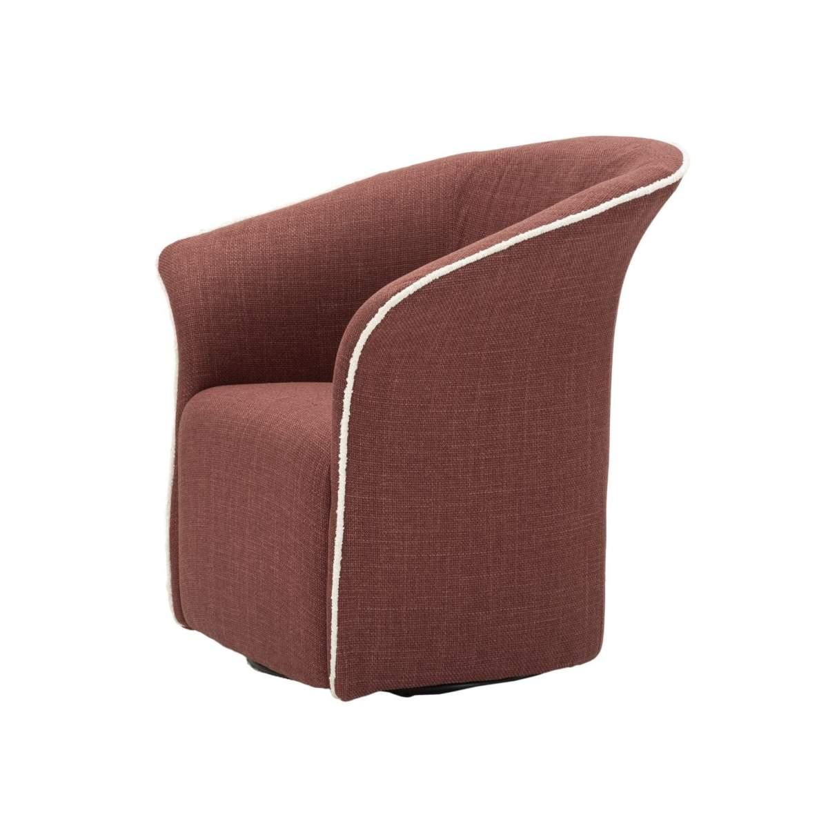Poltrona girevole siena bordeaux cm 83,5x66x80 (seduta altezza cm 42)