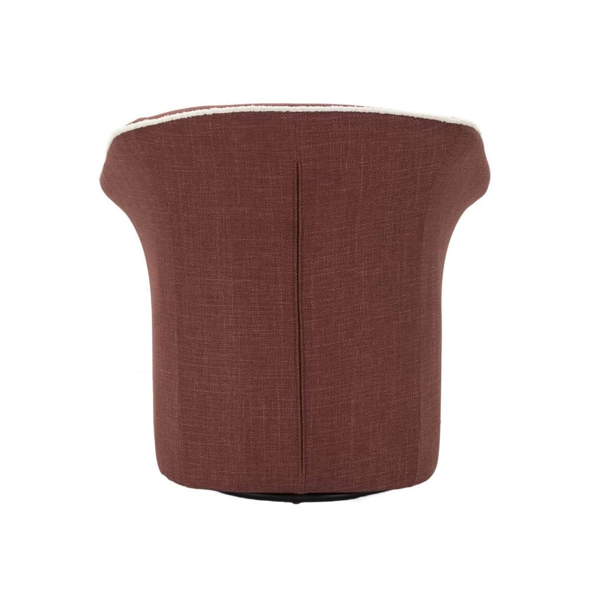 Poltrona girevole siena bordeaux cm 83,5x66x80 (seduta altezza cm 42)