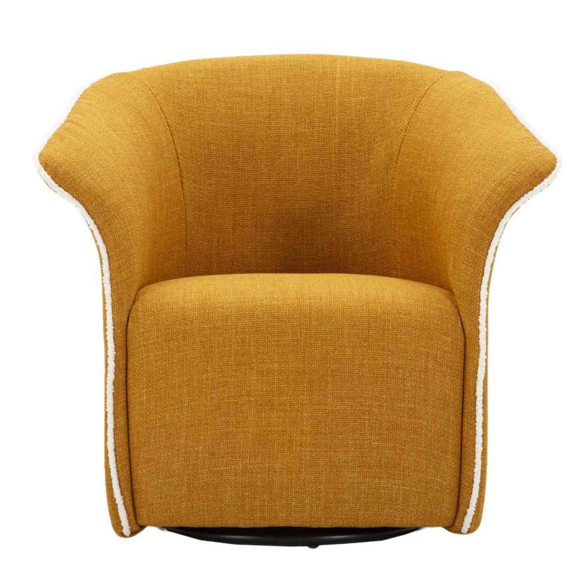 Poltrona girevole siena senape cm 83,5x66x80 (seduta altezza cm 42)