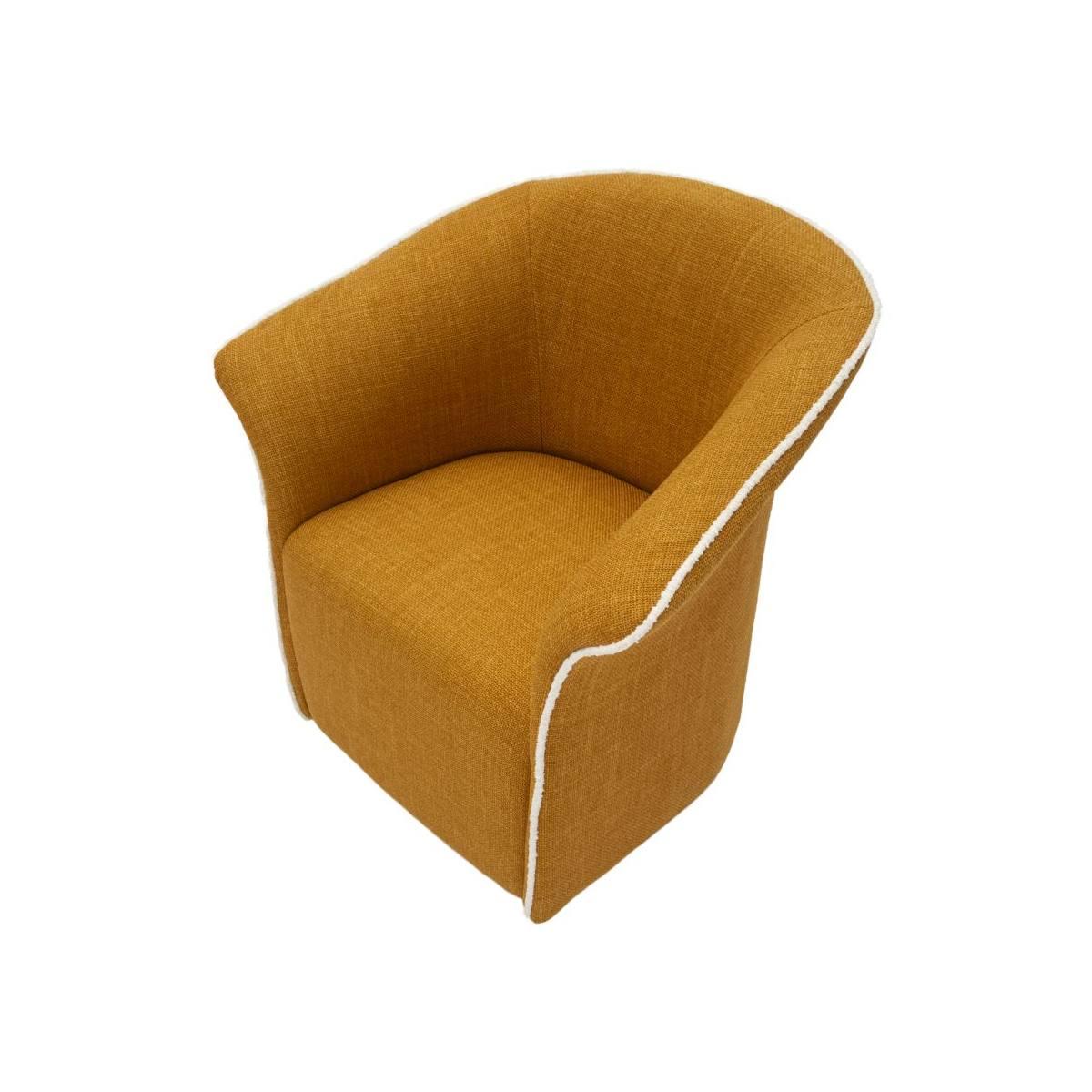 Poltrona girevole siena senape cm 83,5x66x80 (seduta altezza cm 42)