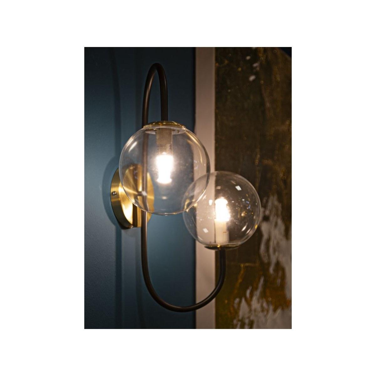 Lampada da muro iron black cm 36x24x45