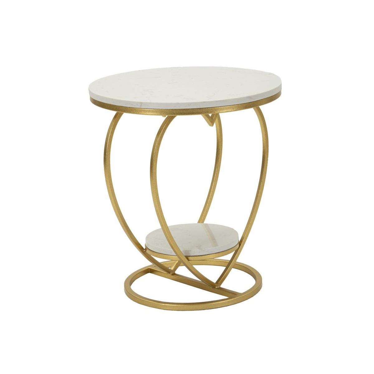 Tavolinetto heart oro cm Ø 40x45,5