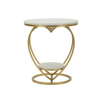 Tavolinetto heart oro cm Ø 40x45,5
