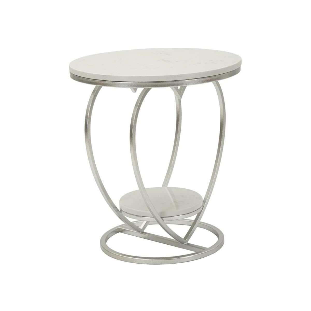 Tavolinetto heart argento cm Ø 40x45,5