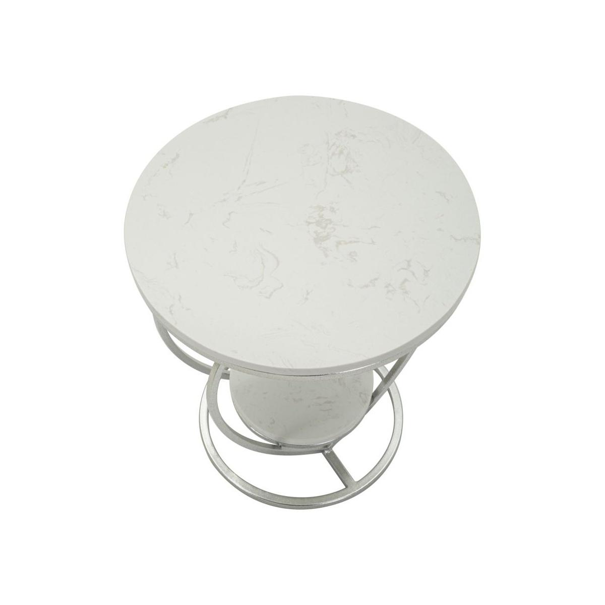 Tavolinetto heart argento cm Ø 40x45,5