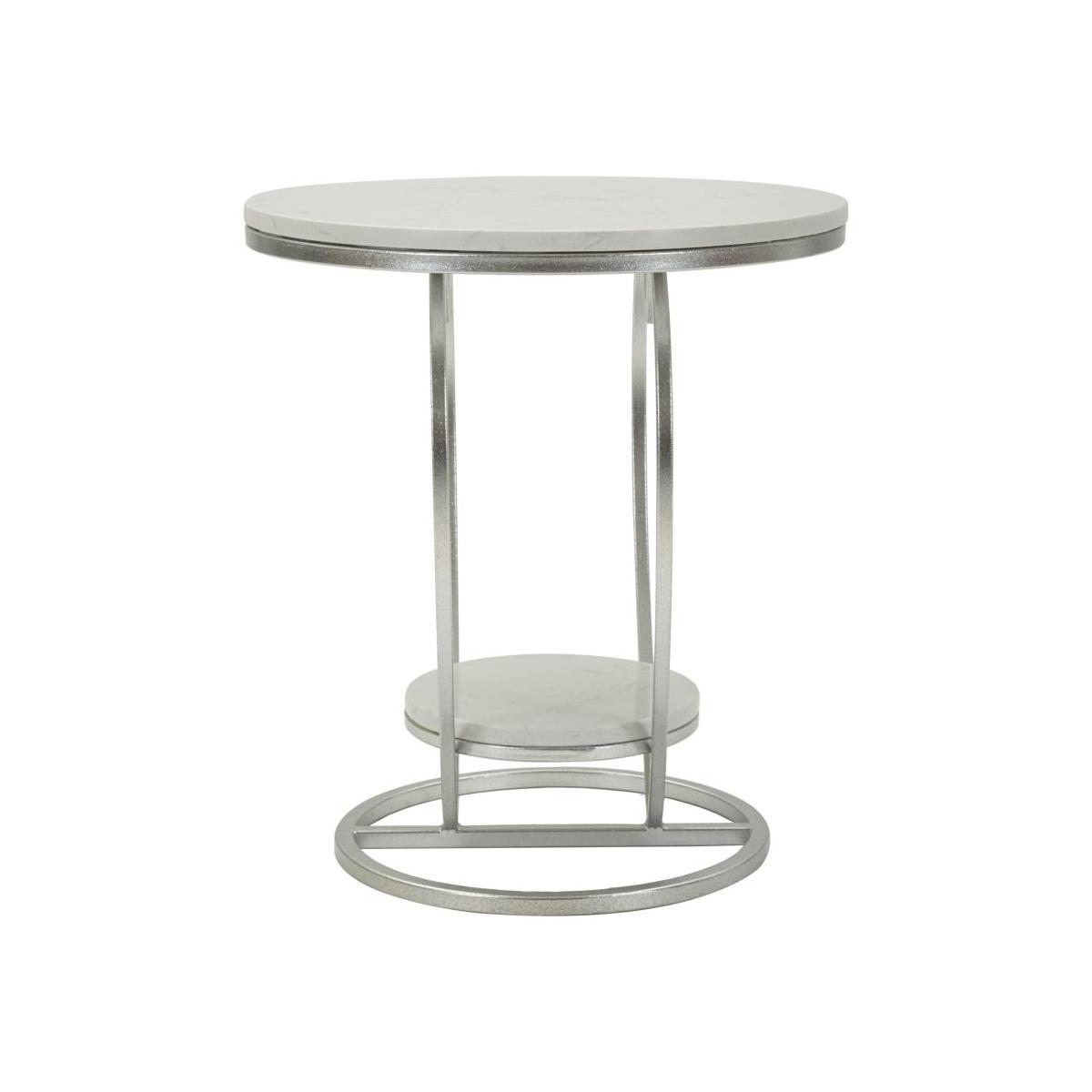 Tavolinetto heart argento cm Ø 40x45,5