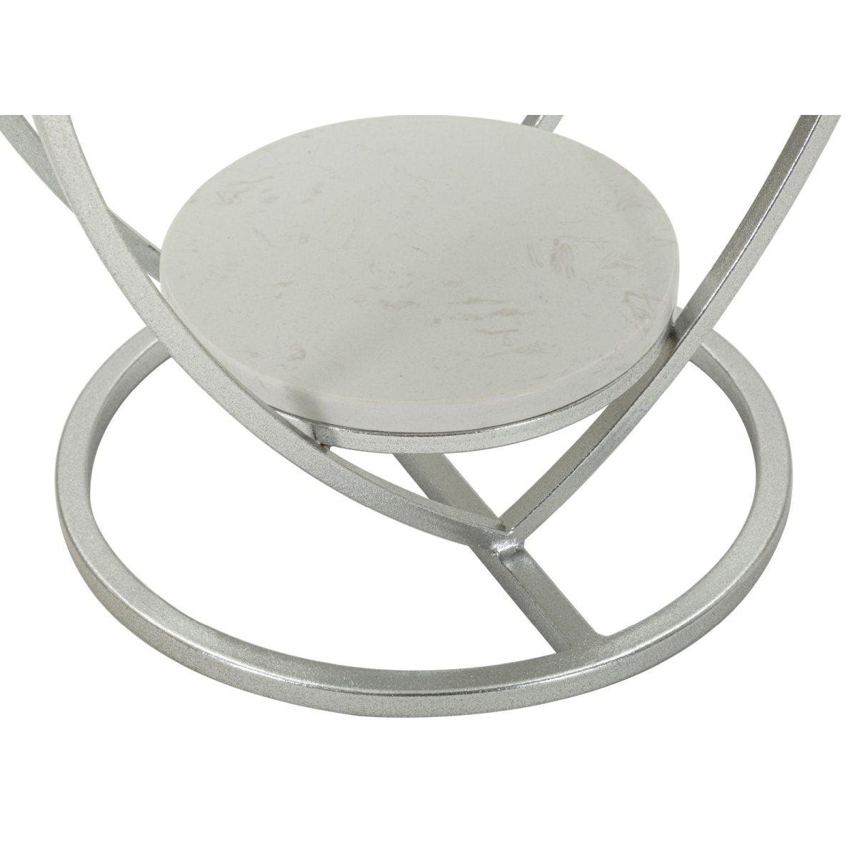 Tavolinetto heart argento cm Ø 40x45,5