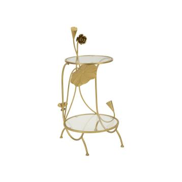Tavolinetto 2 ripiani flowers cm Ø 40x78