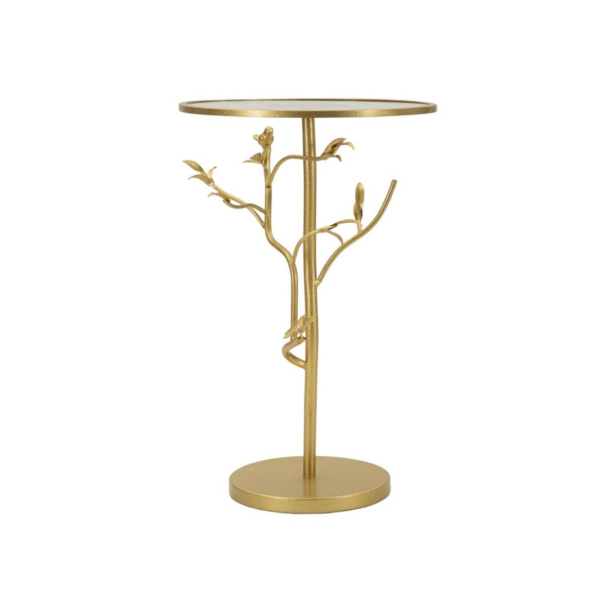Tavolinetto birds glass cm Ø 38x60