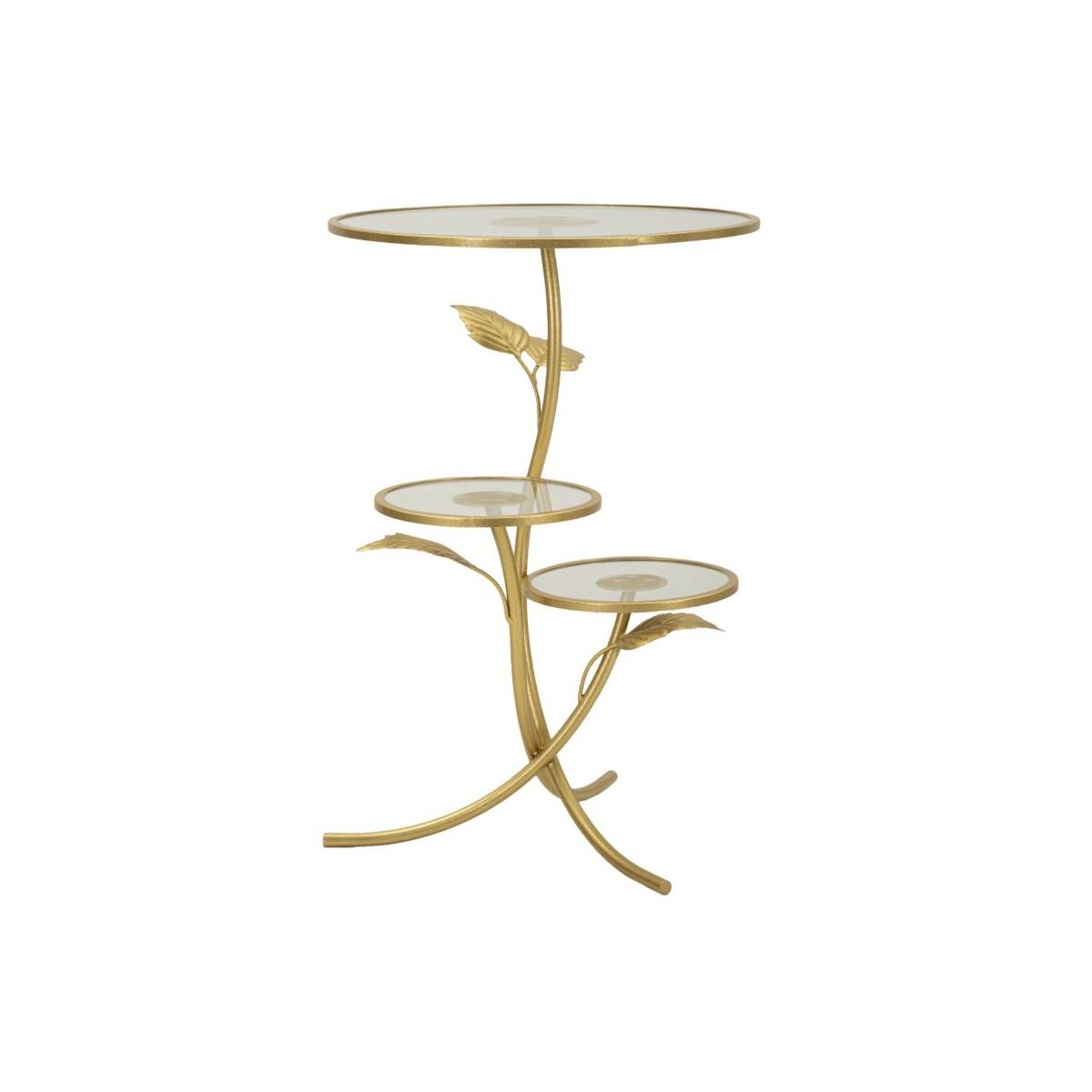 Tavolinetto 3 ripiani leaf cm Ø 54x47x69,5