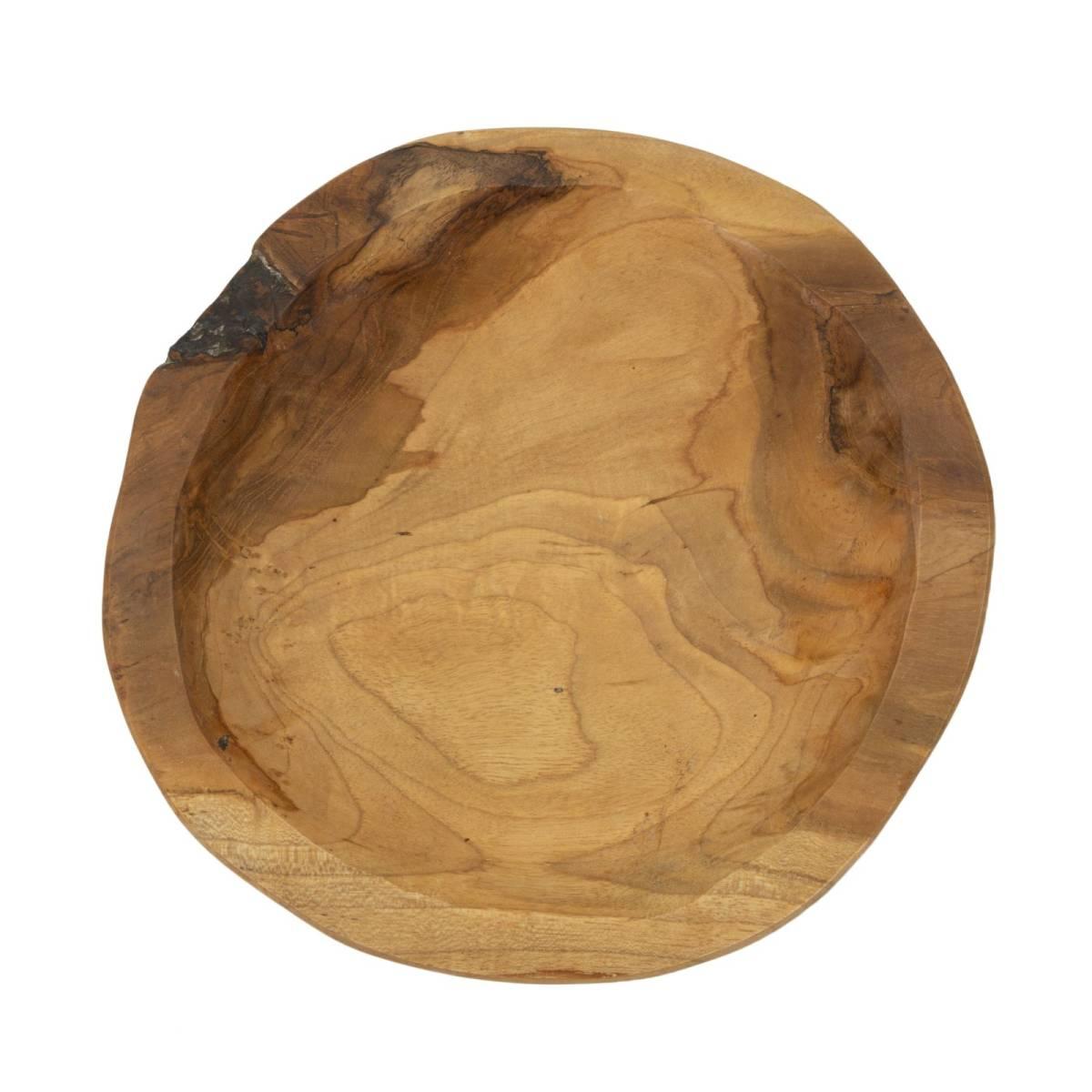S/tasche tipic in teak ric. cm Ø 25x5 min2 (pezzi unici - non rip. in serie)