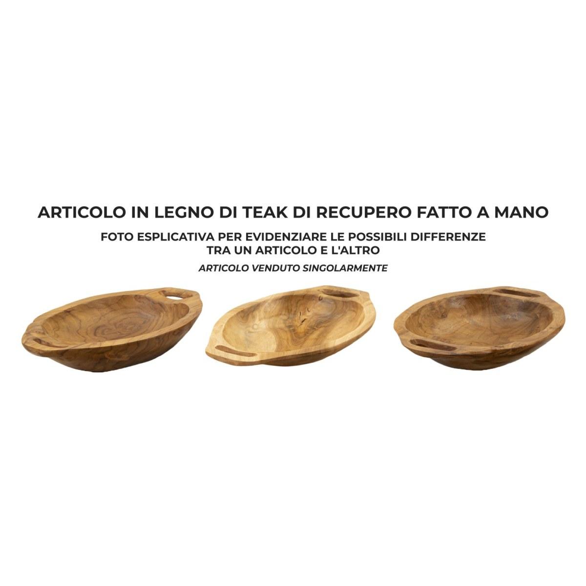 S/tasche wan in teak riciclato cm 37x26,5x7 (pezzi unici - non rip. in serie)
