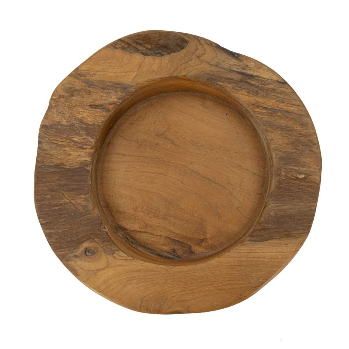 S/tasche erusi in teak ric. cm Ø 20x6 min 2 (pezzi unici - non rip. in serie)