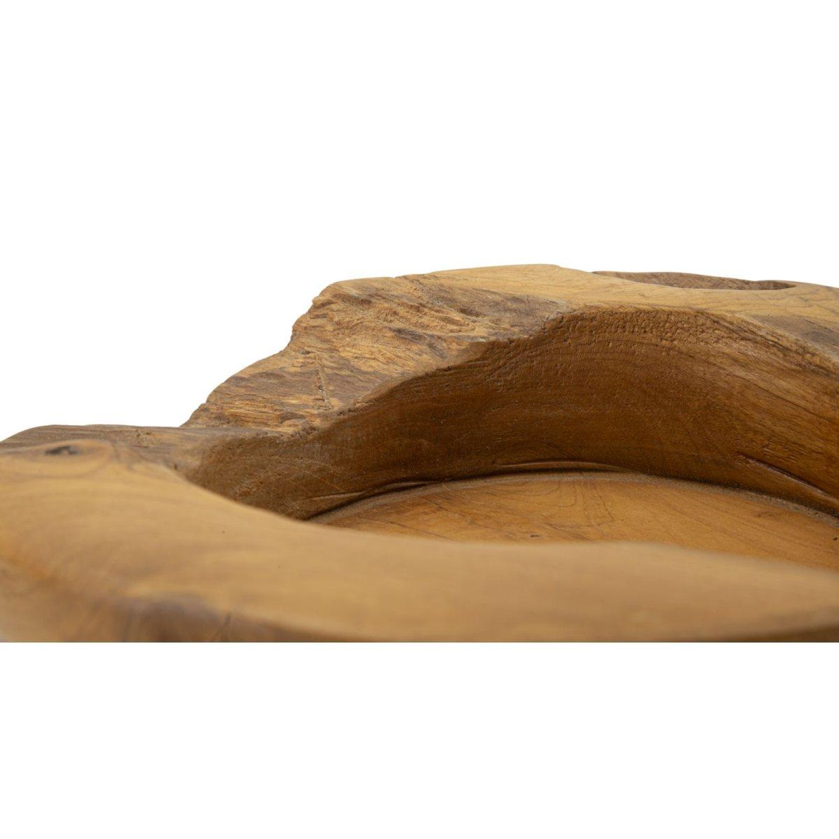 S/tasche erusi in teak ric. cm Ø 20x6 min 2 (pezzi unici - non rip. in serie)