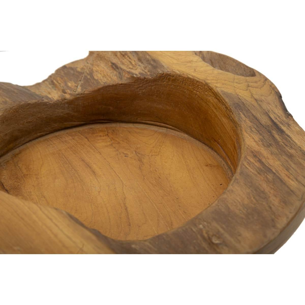 S/tasche erusi in teak ric. cm Ø 20x6 min 2 (pezzi unici - non rip. in serie)