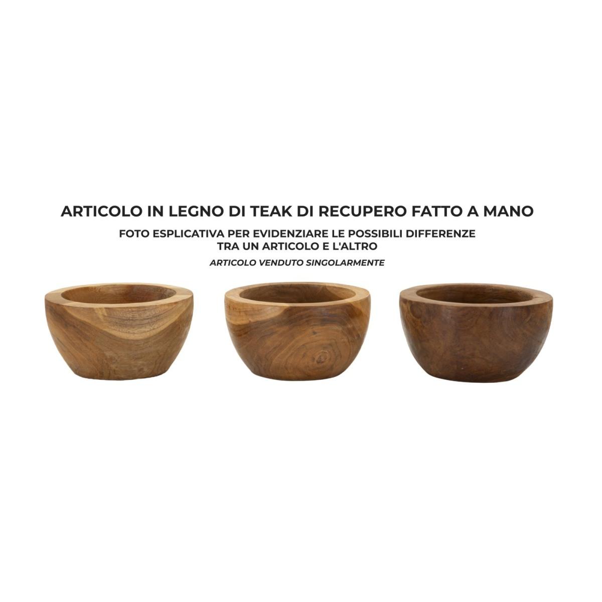 S/tasche erusi simple in teak ric.cm Ø15x9,5 min2(pezzi unici-non rip.in serie)
