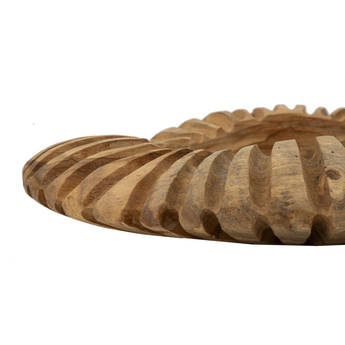 S/tasche geris in teak riciclato cm Ø 35x7 (pezzi unici - non rip. in serie)