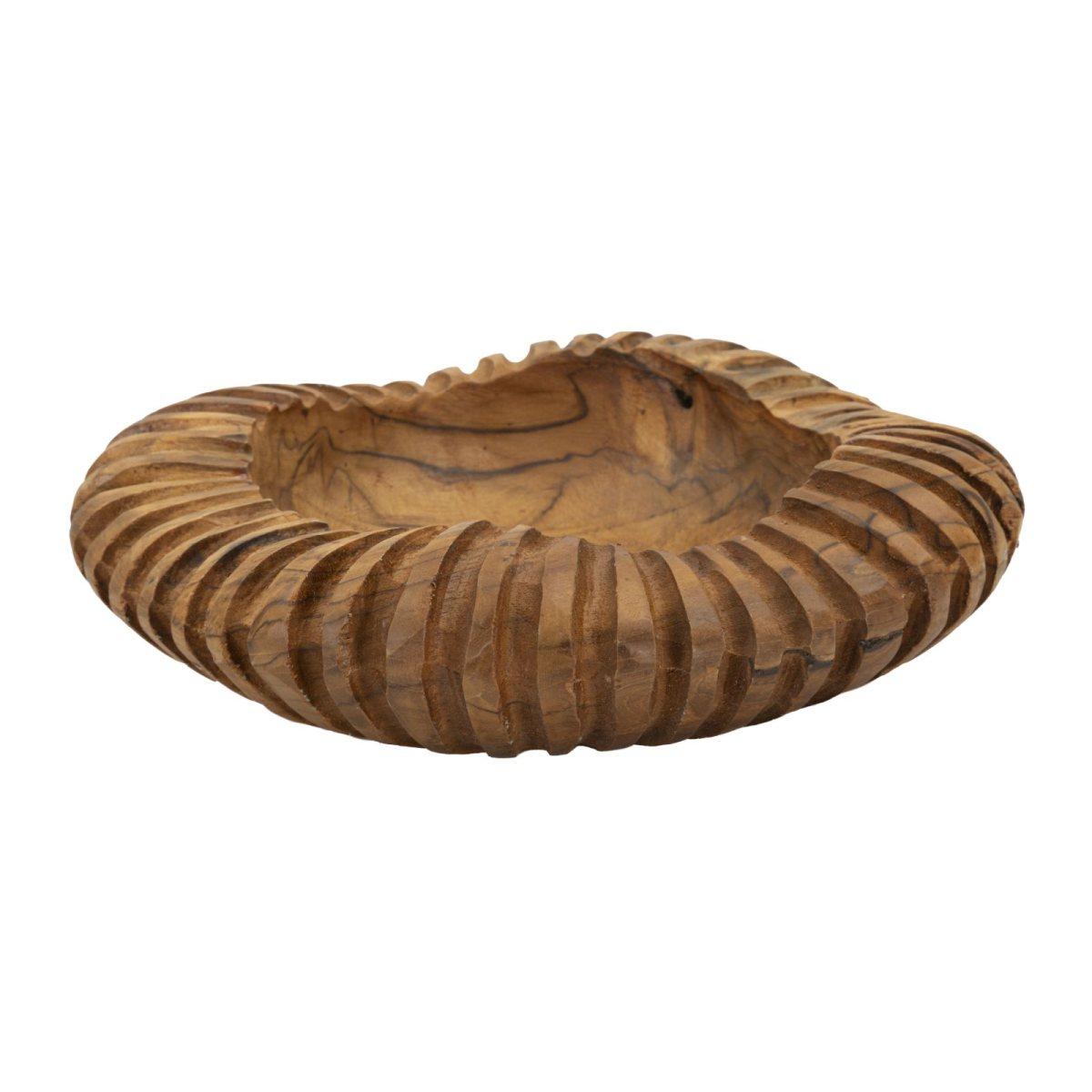 S/tasche geris in teak riciclato cm Ø 29x7 (pezzi unici - non rip. in serie)