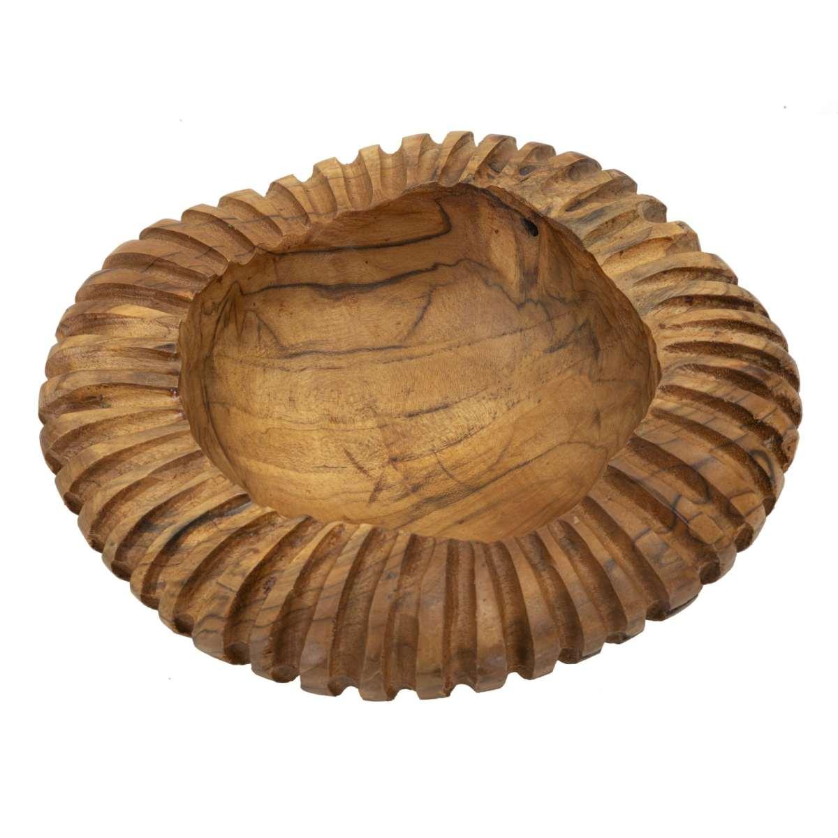 S/tasche geris in teak riciclato cm Ø 29x7 (pezzi unici - non rip. in serie)